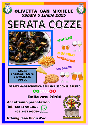Serata Cozze  5 Luglio 2025